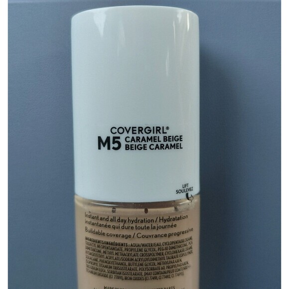 Covergirl TruBlend Hydrating Liquid Foundation M5 Caramel Beige Tru Blend Makeup - Picture 8 of 10